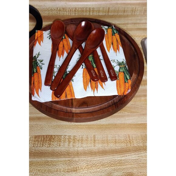 12PCS 5 inches Mini Wooden Salt Spoons Tasting Spoon Wooden Soup Spoon - Picture 6 of 15